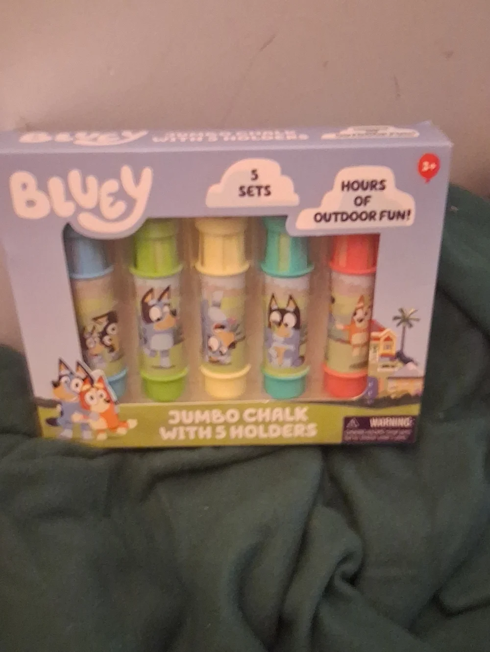 Bluey Jumbo Chalk Set with 5 Holders - Multi